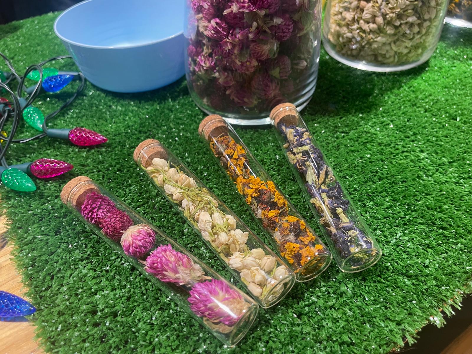 Flower tea art activity by BounceParkSG