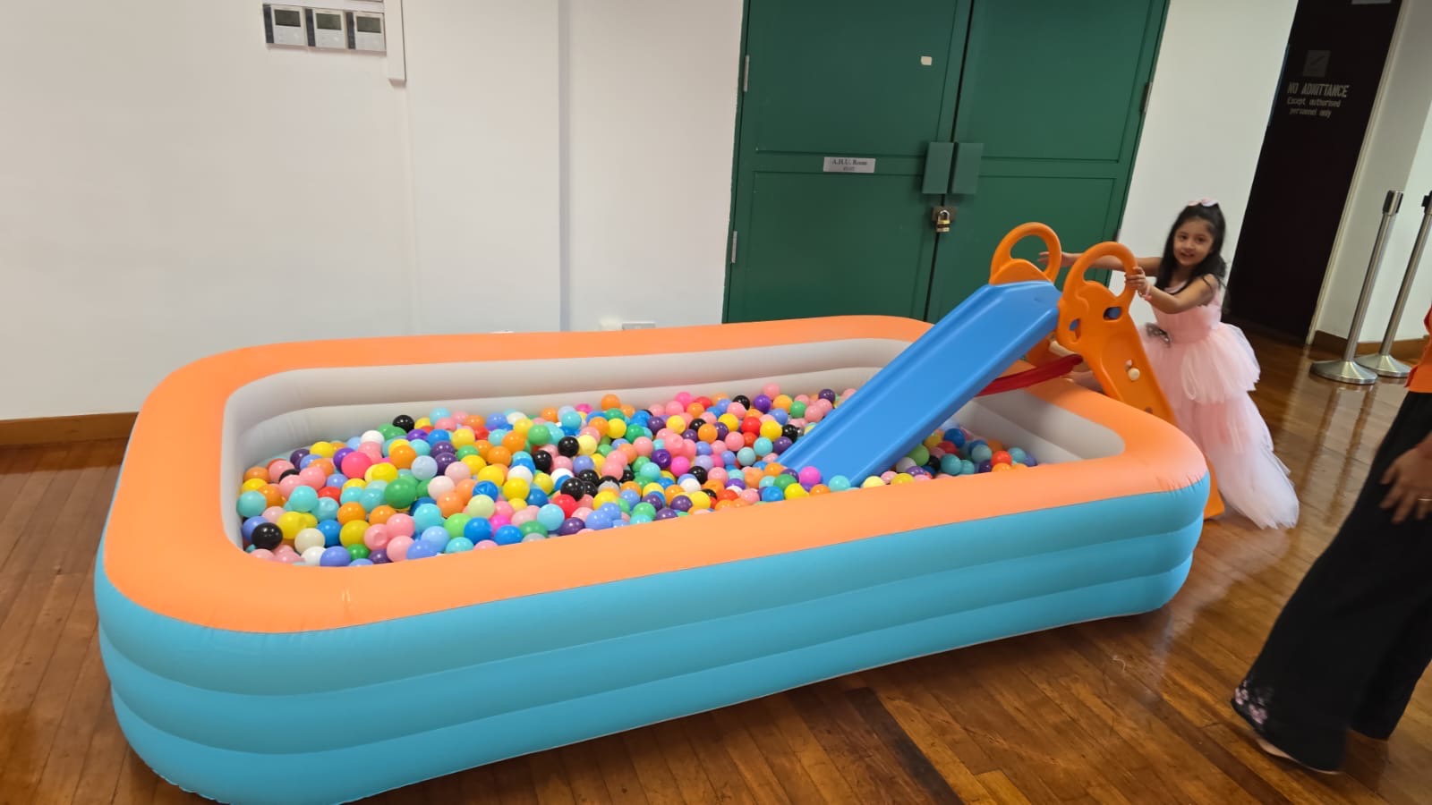 Inflatable ball pit with slide by BounceParkSG