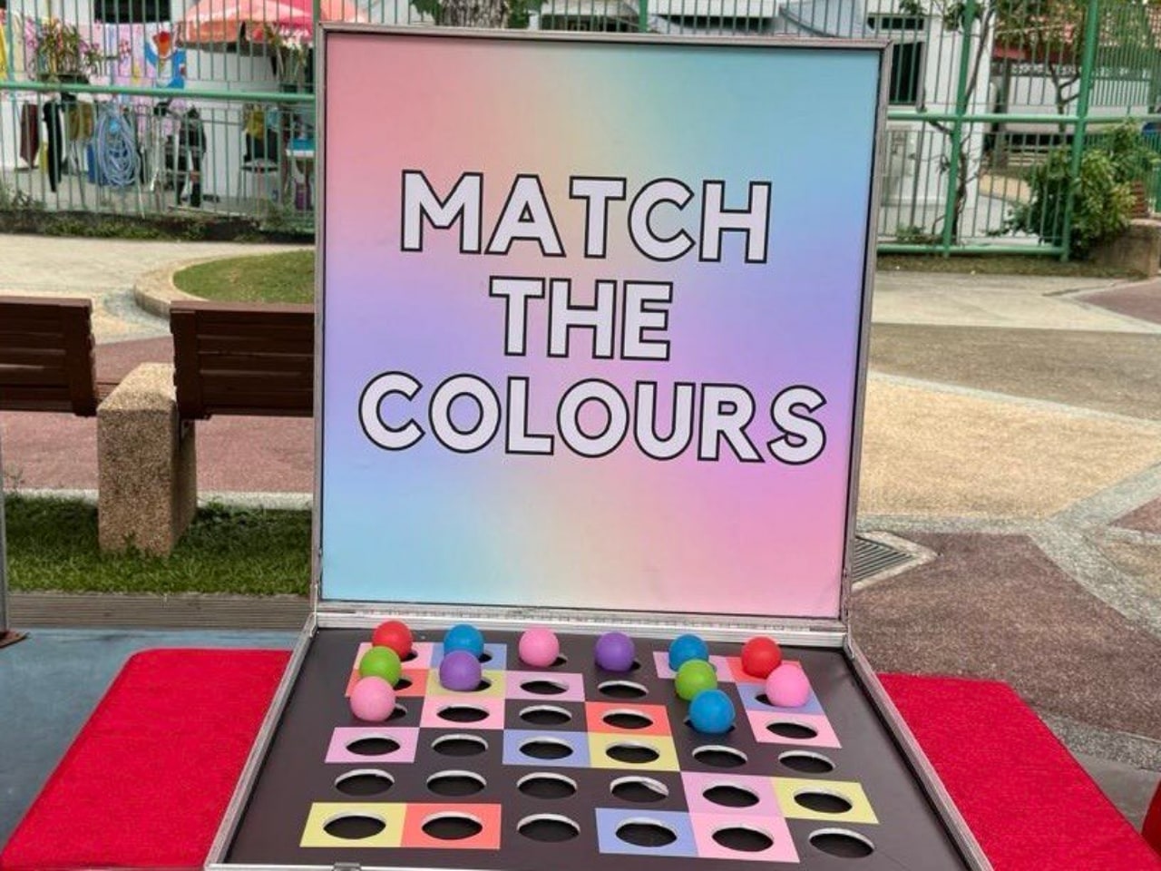Match the Colours carnival game by BounceParkSG